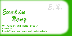evelin menz business card